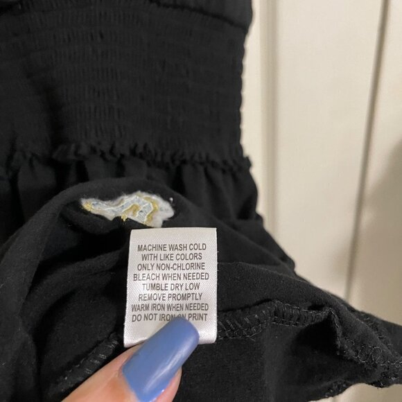 E5 Womens Black Smocked USF Bulls South Florida Football Mini Sundress Medium - Picture 7 of 8